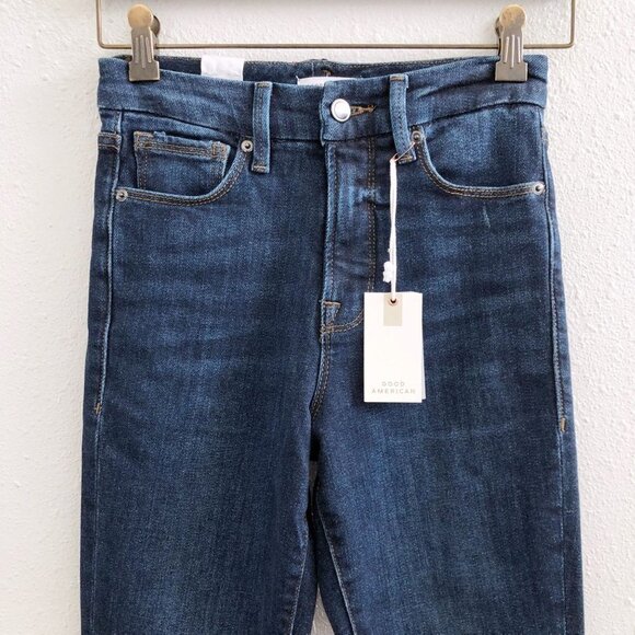 NWT GOOD AMERICAN Good Waist Distressed Back Pockets Size 25 - Picture 3 of 10